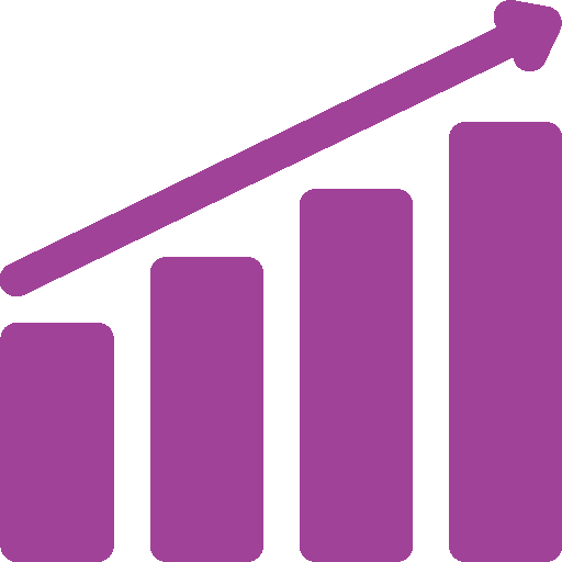 Icon of a graph showing growth